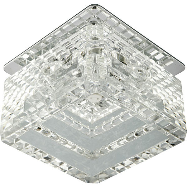 Sk-50 Ch/Wh G4 Opr.strop.stała Kryształ 20W G4 Kostka Nacinana Candellux