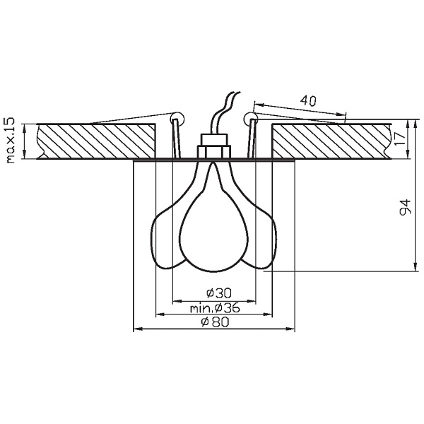 Sk-54 Ch/Wh G4 Opr.strop.stała Kryształ 20W G4 Kwiat Candellux