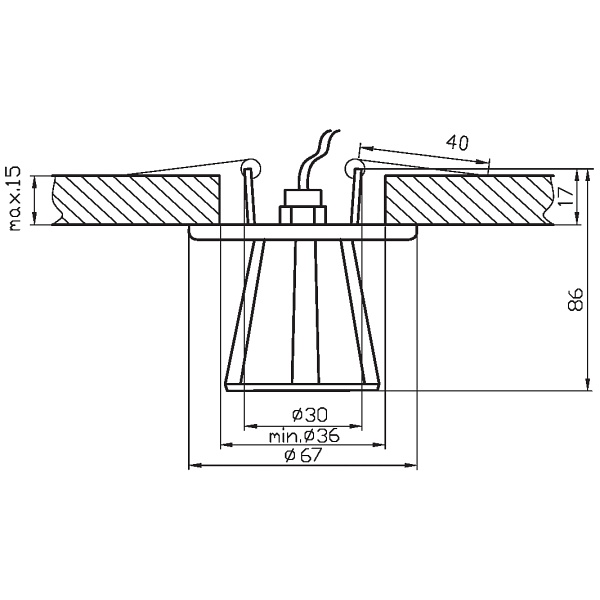 Sk-58 Ch/Wh G4 Opr.strop.stała Kryształ 20W G4 Ostrosłup Kwadratowy Candellux