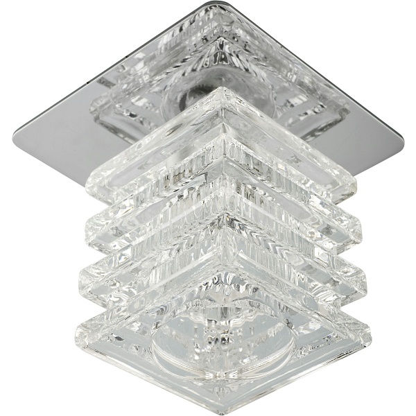 Sk-59 Ch/Wh G4 Opr.strop.stała Kryształ 20W G4 Kostka Rowkowana Candellux