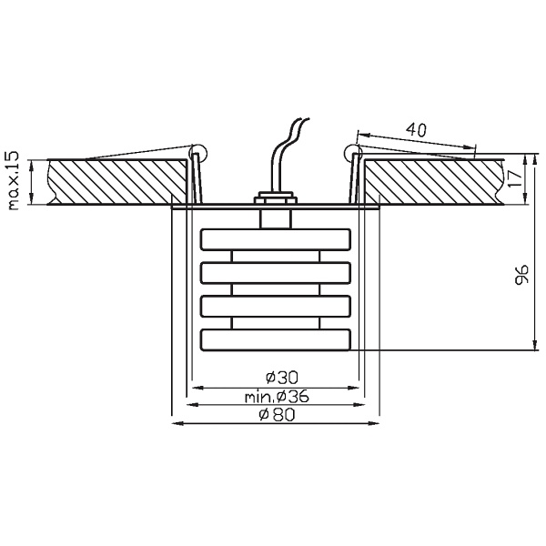 Sk-59 Ch/Wh G4 Opr.strop.stała Kryształ 20W G4 Kostka Rowkowana Candellux