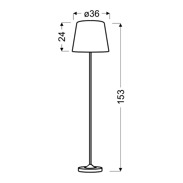 Segin Lampa Podłogowa 1X60W E27 + Abażur O Tym Samym Indeksie Candellux
