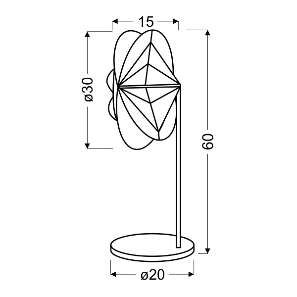 Spider Lampa 1X40W E14 60 Cm Czarna Candellux
