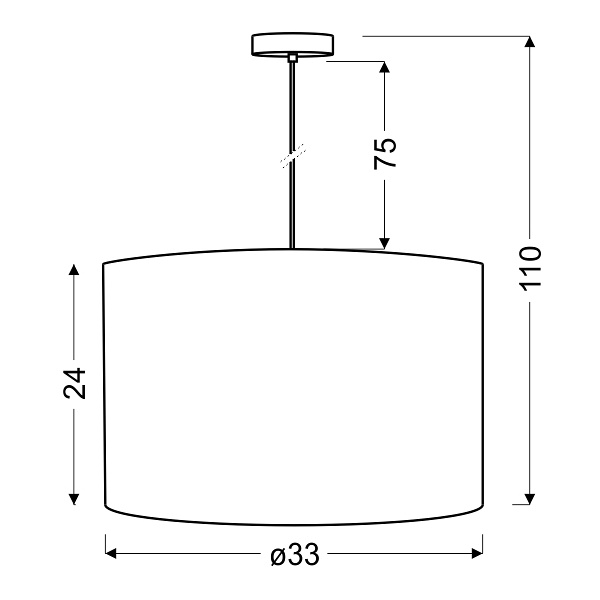 Arabesca Lampa Wisząca 33X33X24 1X60W E27 Brąz (Abażur 77-19274 Z Zawiesiem 85-10608) Candellux