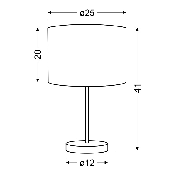 Arabesca Lampa Gabinetowa 25X25X20 1X60W E27 Kremowy (Abażur 77-19502, Podstawa 87-15849) Candellux