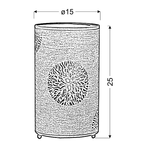 Perla Lampa Gabinetowa 15X15X25 1X40W E14 Beż Candellux