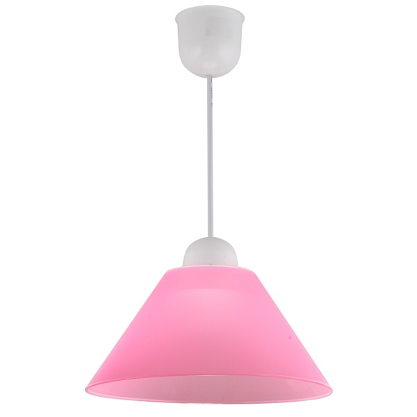 Fama Lampa Wisząca Plastik E27 1X60W Różowy Promocja Candellux