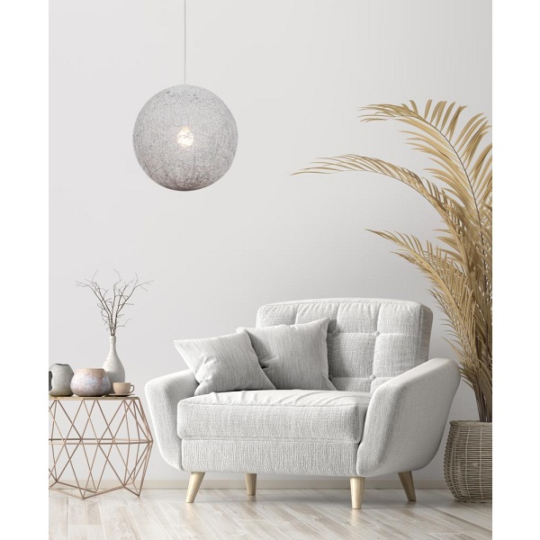 Caruba Lampa Wisząca 1X60W E27 Biały 50 Candellux