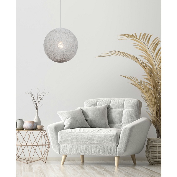 Caruba Lampa Wisząca 1X60W E27 Biały 50 Candellux