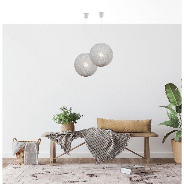 Caruba Lampa Wisząca 1X60W E27 Biały 30 Candellux