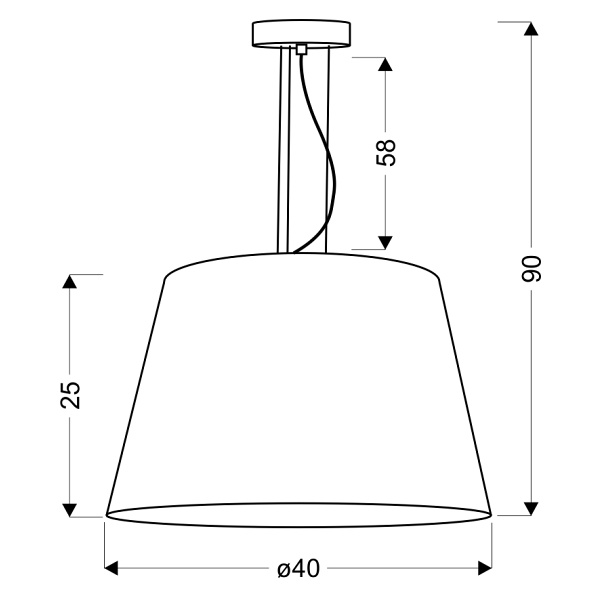 Enyo Lampa Wisząca 1X60W E27 Candellux