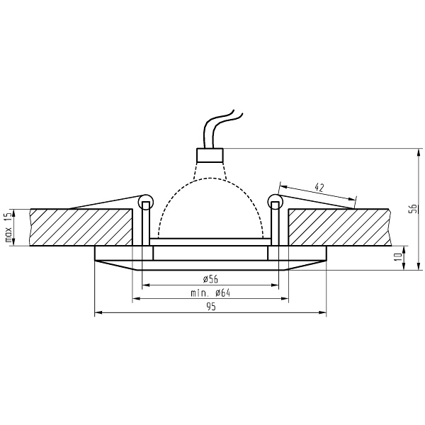 Ss-14 Ch/Wh Mr16 Chrom Opr. Strop. Stała Sześciokątna Szkło Bezbarwne Candellux