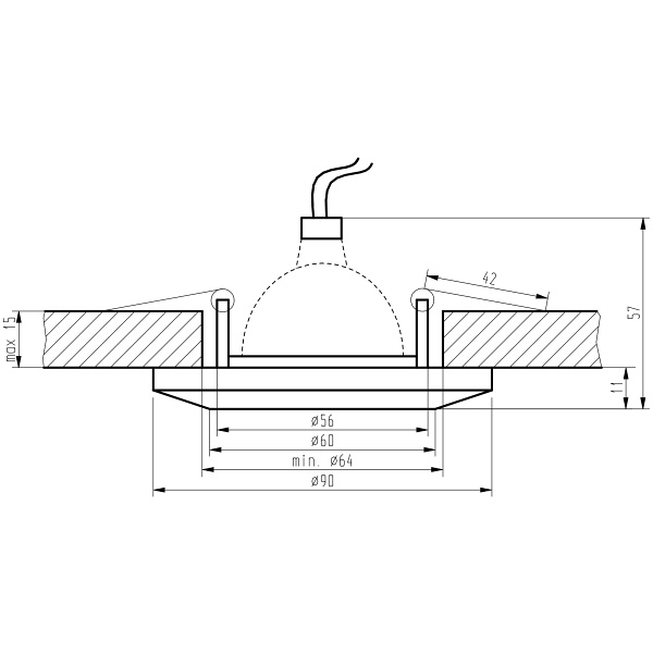 Ss-11 Ch/G Mr16 Chrom Opr. Strop. Stała Okrągła Szkło Złote Candellux