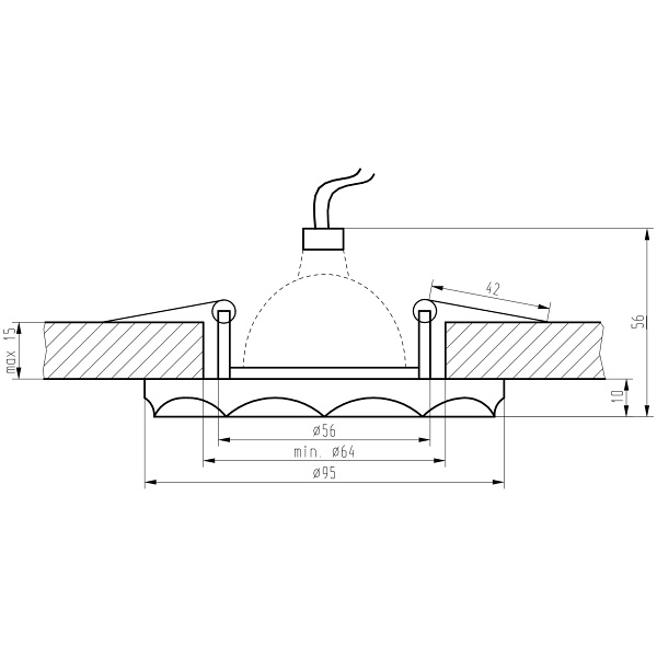 Ss-12 Ch/Mix Mr16 Chrom Opr. Strop. Stała Okrągła Szkło Mix Color Candellux
