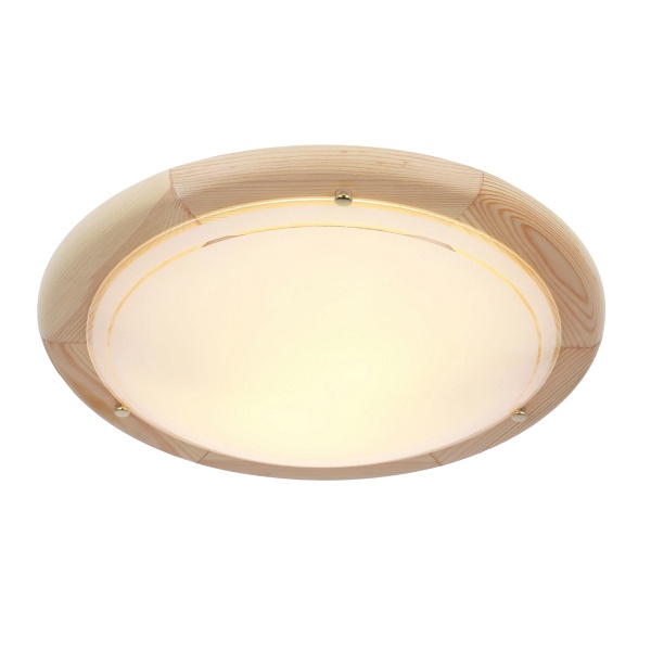 1030 Lampa Sufitowa Plafon40 Drewno Standard 2X60W E27 Sosna Candellux