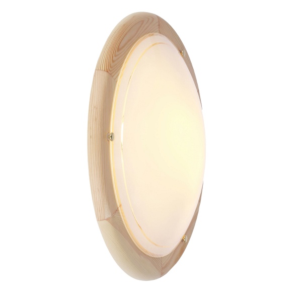 1030 Lampa Sufitowa Plafon40 Drewno Standard 2X60W E27 Sosna Candellux