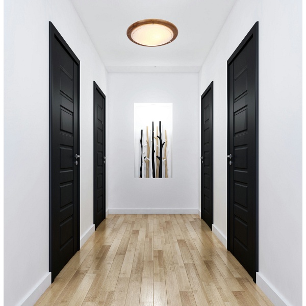 1030 Lampa Sufitowa Plafon40 Drewno Standard 2X60W E27 Dąb Candellux