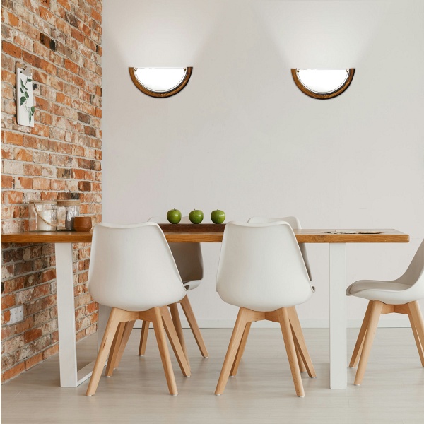 1030 Lampa Sufitowa Plafon1/2 Drewno Standard 1X60W E27 Dąb Candellux