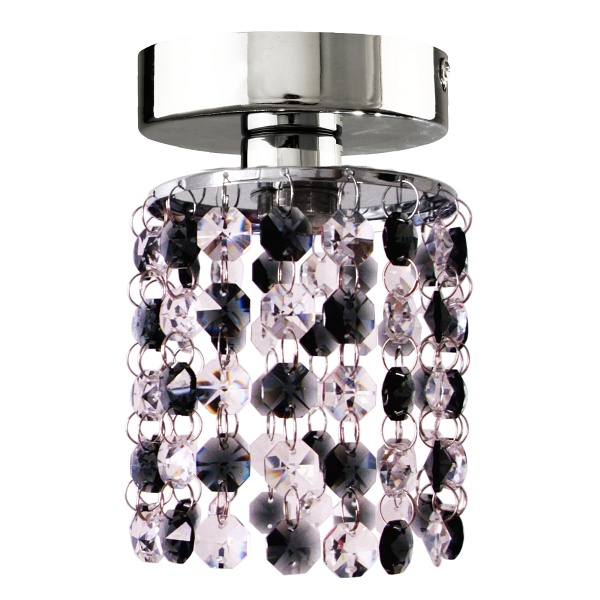 Royal Kinkiet 1X40W G9 Chrom+Kryształki Czarne Candellux