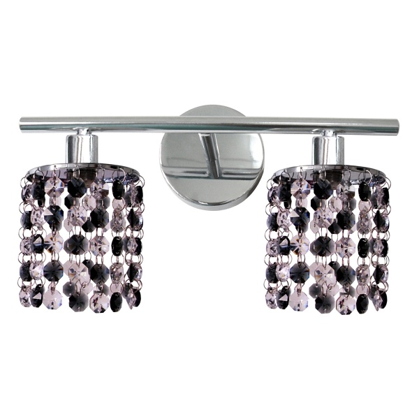 Royal Lampa Sufitowa Listwa 2X40W G9 Chrom+Kryształki Czarne Candellux
