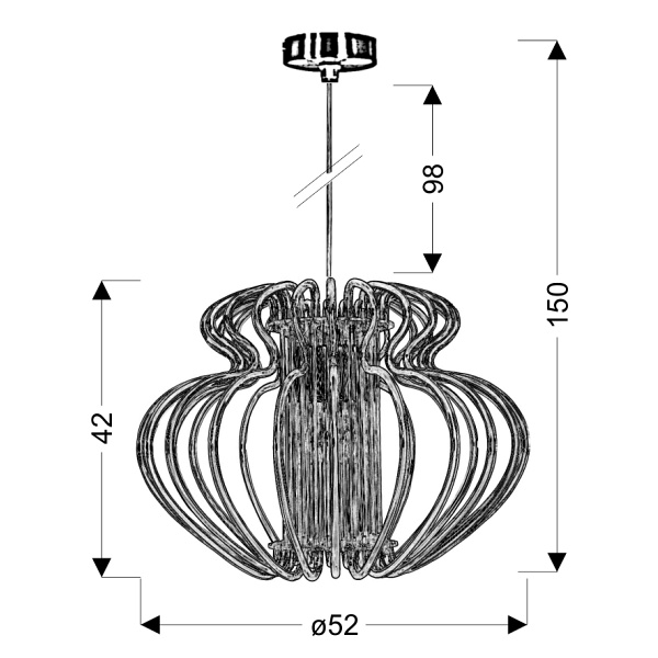Imperia Lampa Wisząca 1X60W E27 520X420 Duża Czerwona Promocja Candellux