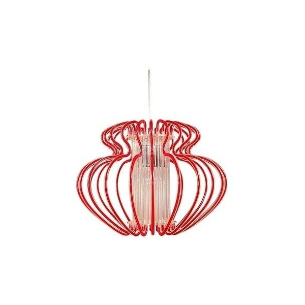 Imperia Lampa Wisząca 1X60W E27 450X330 Mała Czerwona Promocja Candellux