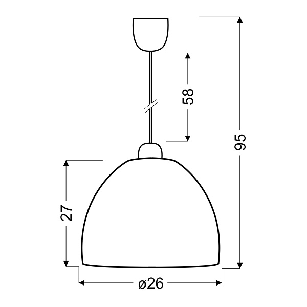 Canaria Lampa Wisząca 1X60W E27 260 Niebieski Candellux