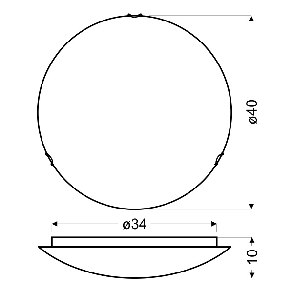 Duna Lampa Sufitowa Plafon40 Bi Uchw Mo 2X60W Candellux