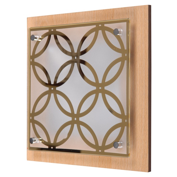 Planta Plafon 24X24 1X60W E27 Kółka Chocolate Candellux