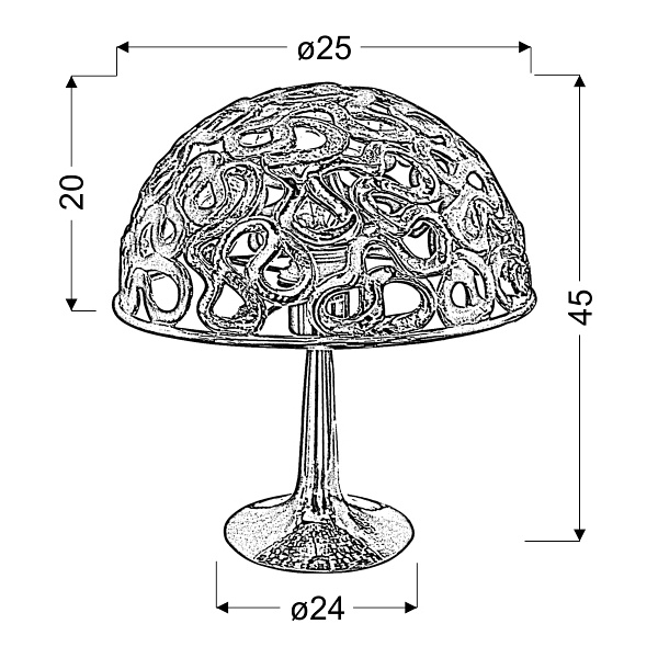Lame Lampa Gabinetowa H-46 1X60W E27 Chrom Candellux