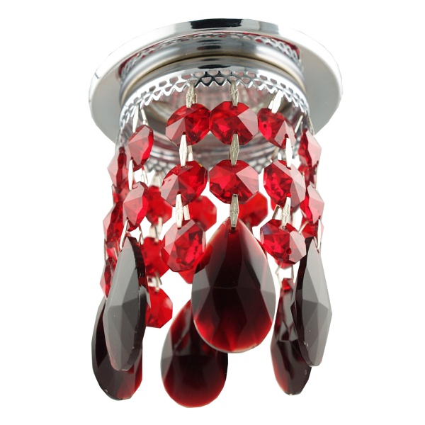 Sk-64 Ch/Red Mr16 Chrom Opr. Strop. Dekoracyjna Transparentna Czerwona Mr16 50W Candellux