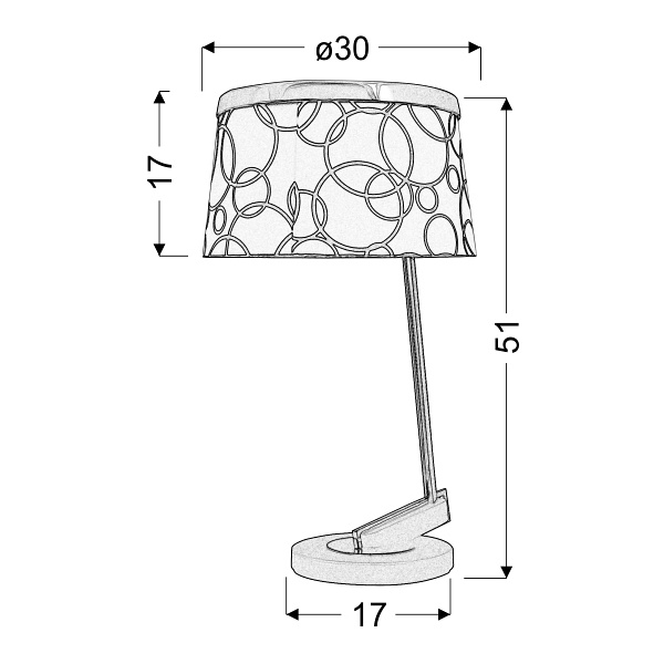 Impresja Lampa 1*60W E27 Biała Chrom Candellux