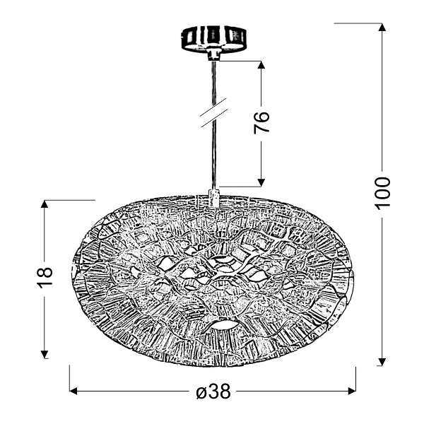 Honey Lampa Wisząca 1X60W E27 Bursztynowy Candellux