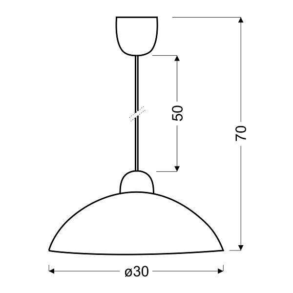 Beris 30 Lampa Wisząca 1X60W E27 Candellux