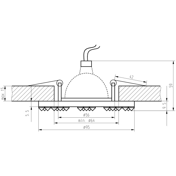 Ss-19 Ch/Tr Mr16 Chrom Opr. Strop. Stała Okrągła Szkło Transparentne Candellux