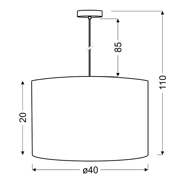 Timber Lampa Wisząca 1X60W E27 Sosna 40X20 Candellux