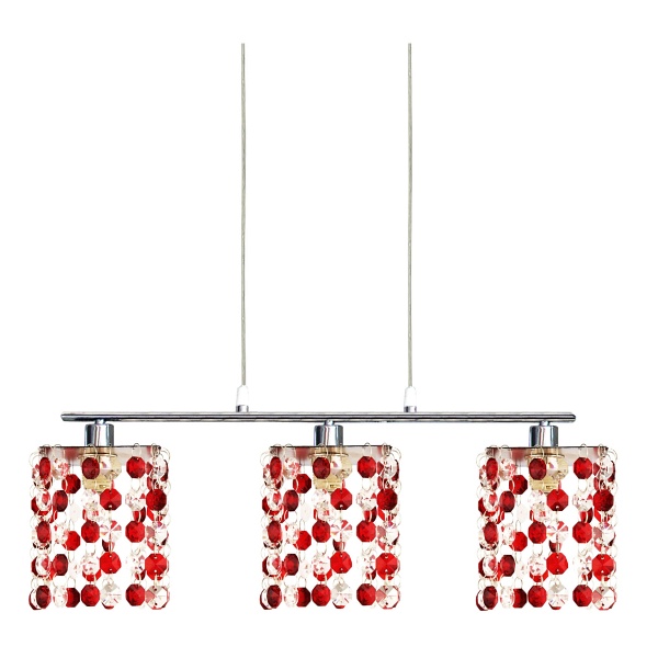 Classic Zwis 3X40W G9 Czerwony Candellux