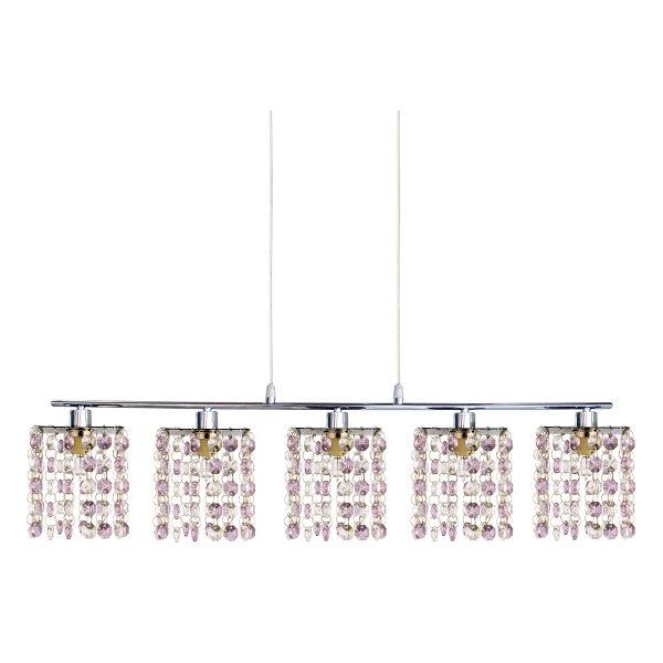 Classic Zwis 5X40W G9 Fioletowy Candellux
