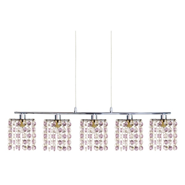 Classic Zwis 5X40W G9 Fioletowy Candellux