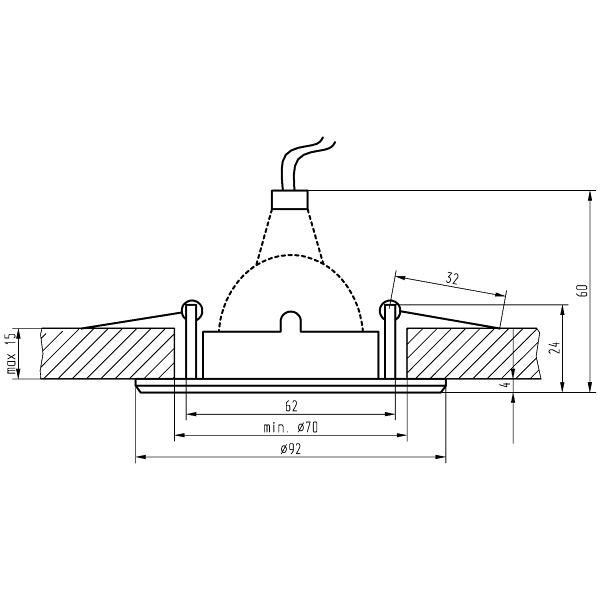 Uo-16 Gab Mr16 Złoto Pat.opr. Strop. Uchyl. Odlew Candellux