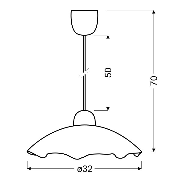 Dama Lampa Wisząca 32 Cm 1X60W E27 Beżowy Candellux
