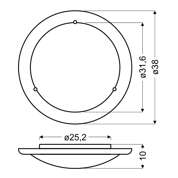 Duna Lampa Sufitowa Plafon36 Sosna Alabaster 2X60W Candellux