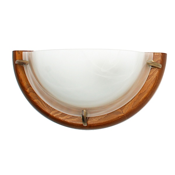 Duna Lampa Sufitowa Plafon1/2 Dąb Alabaster 1X60W Candellux