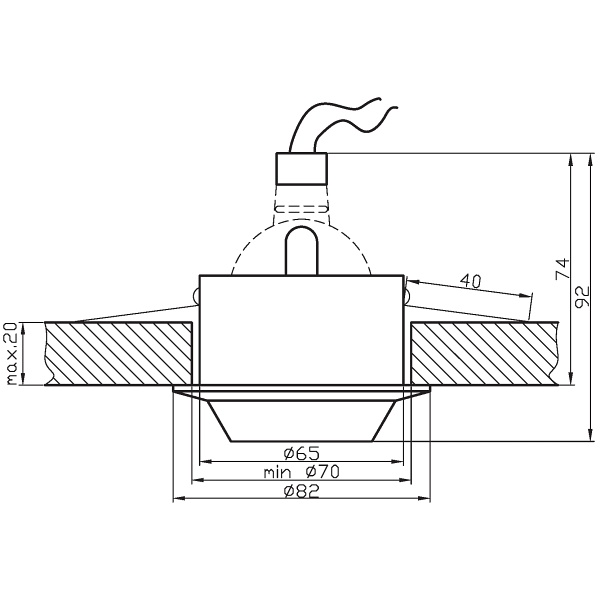Sh-02 Ch Mr16 Oprawa Stropowa Ip65 Candellux