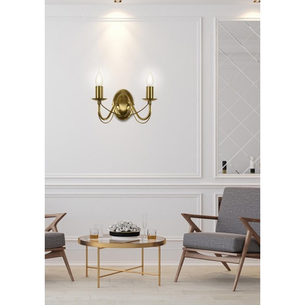 Muza Lampa Kinkiet 2X40W E14 Patyna Candellux