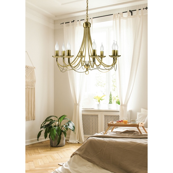 Muza Lampa Wisząca 8X40W E14 Patyna Candellux