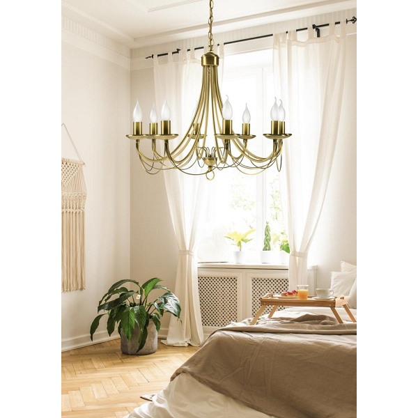 Muza Lampa Wisząca 8X40W E14 Patyna Candellux