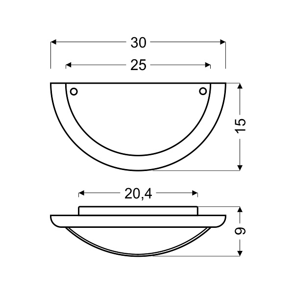 1030 Lampa Sufitowa Plafon 1/2 Drewno Standard 1X60W E27 Wenge Candellux