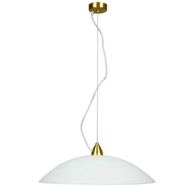 Oteo Lampa Wisząca /1 E27 Biały Mosiądz Mat Candellux