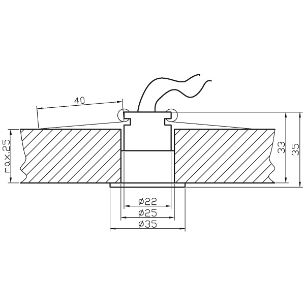 Oprawa Punktowa Stała Po-02 Wh G4 Biały Candellux